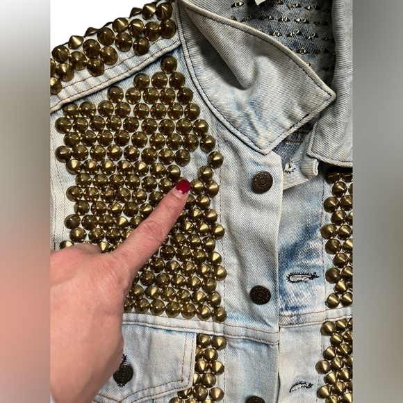 Vintage Cowden Men’s studded denim vest size large. - Picture 9 of 12
